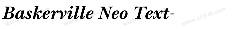 Baskerville Neo Text字体转换